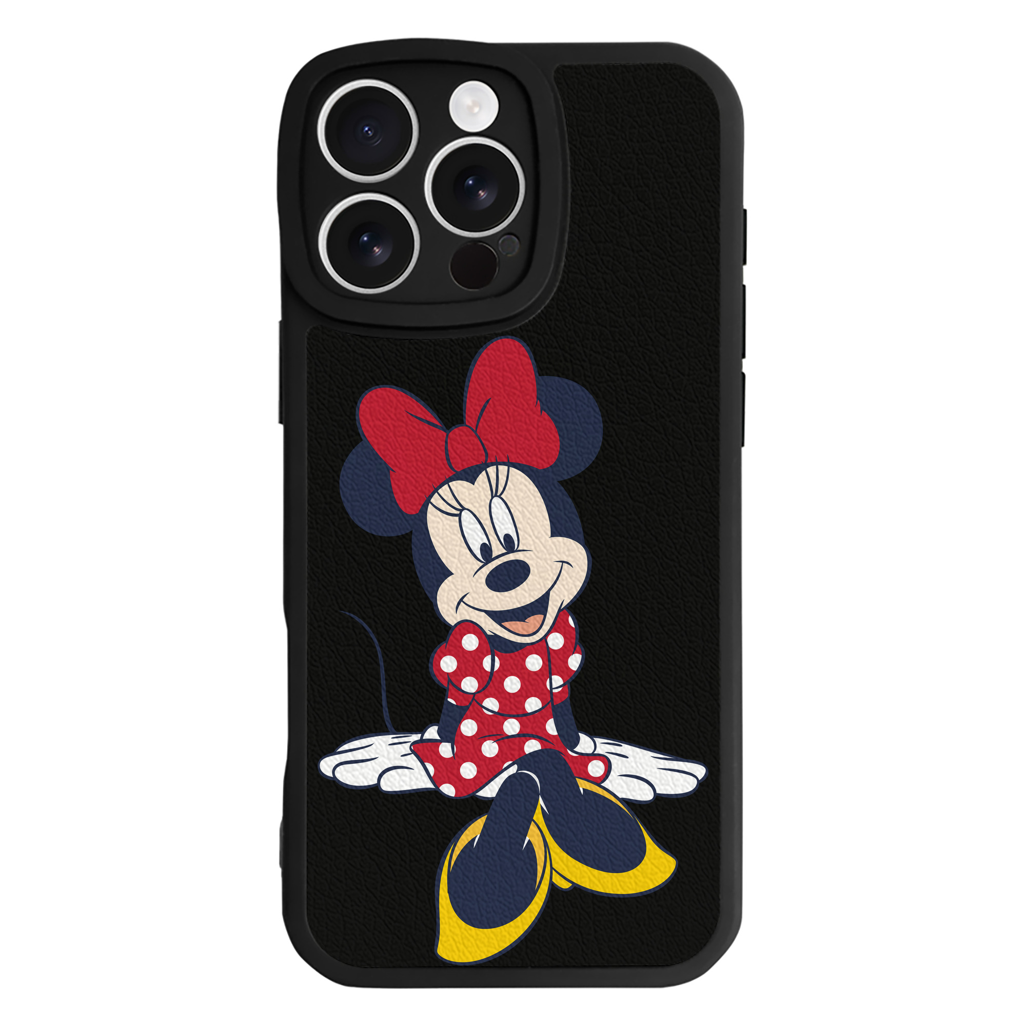 （画像用） ミッキーマウス Mickey Mouse 【iPhone 16シリーズ対応】シリコンスマホケース（レザー調） 材質：シリコン